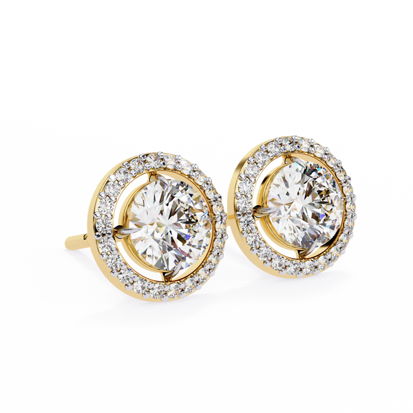 Aster Diamond Solitaire Earrings