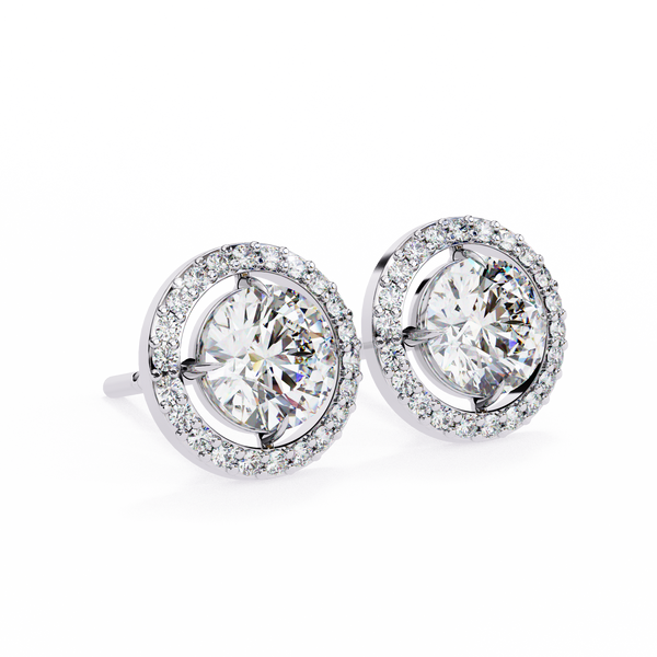 Aster Diamond Solitaire Earrings