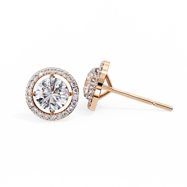 Aster Diamond Solitaire Earrings
