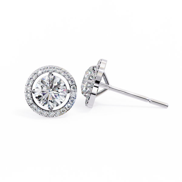 Aster Diamond Solitaire Earrings