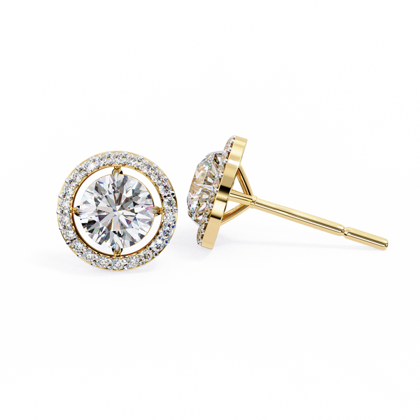Aster Diamond Solitaire Earrings
