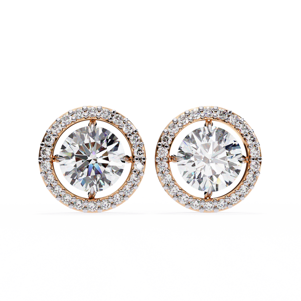 Aster Diamond Solitaire Earrings