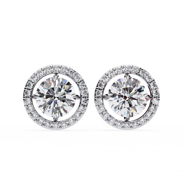 Aster Diamond Solitaire Earrings