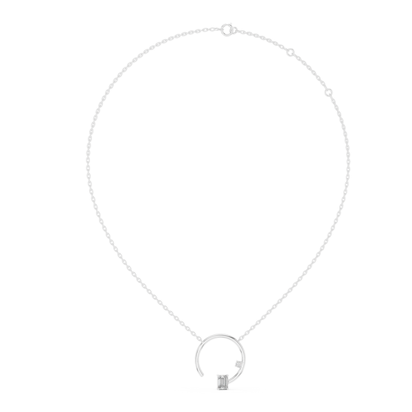 The 'Orbit' Open Circle Diamond Necklace