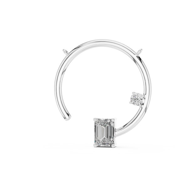 The 'Orbit' Open Circle Diamond Necklace