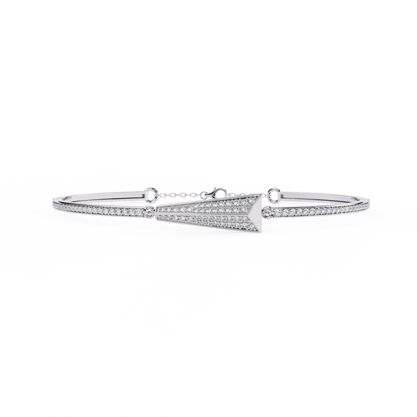 Structural Bar Diamond Accent Bangle