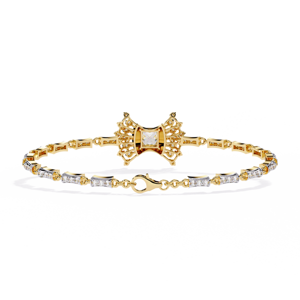 Art Deco Chevron Diamond Pave Bangle