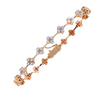 Double Link Diamond Motif Bracelet