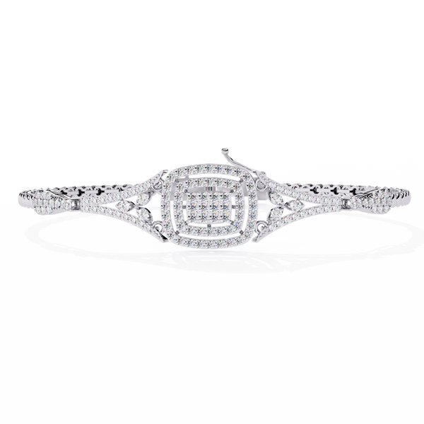 Continuous Clover Diamond Line Bracelet
