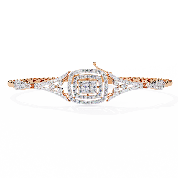 Continuous Clover Diamond Line Bracelet