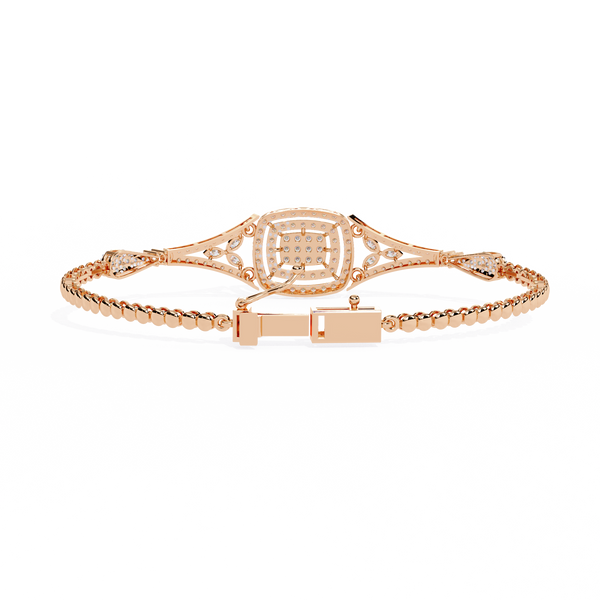 Continuous Clover Diamond Line Bracelet