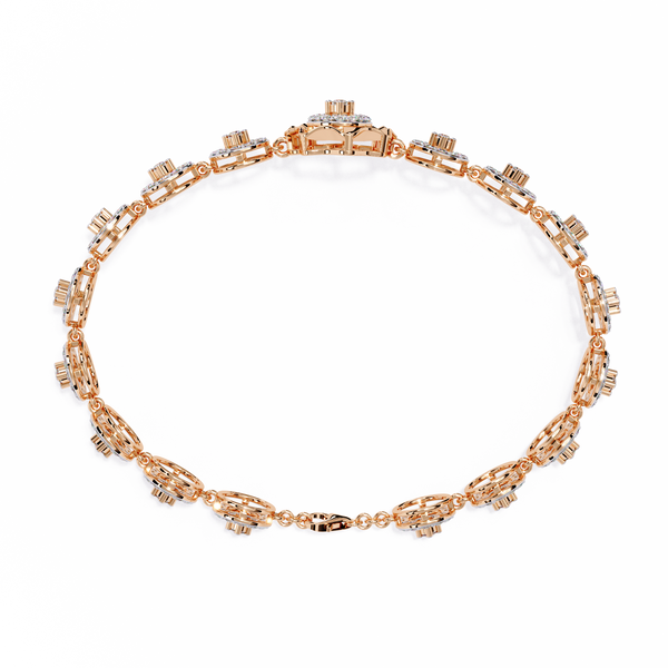 Grand Halo Medallion Diamond Bracelet