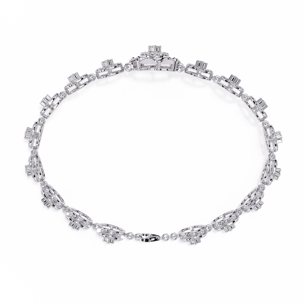 Grand Halo Medallion Diamond Bracelet