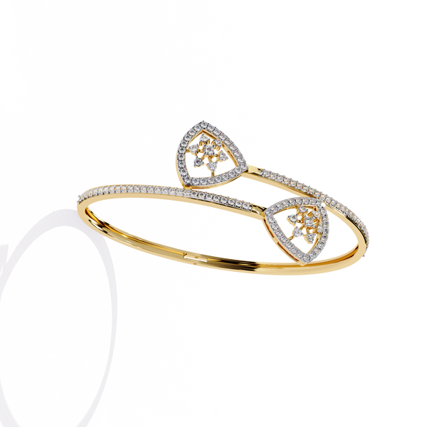 Floating Trellis Diamond Bangle