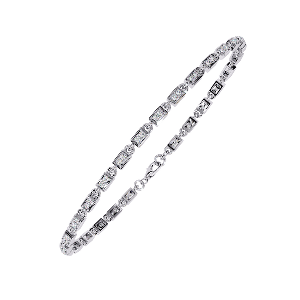 Sunburst Floral Circle Link Bracelet