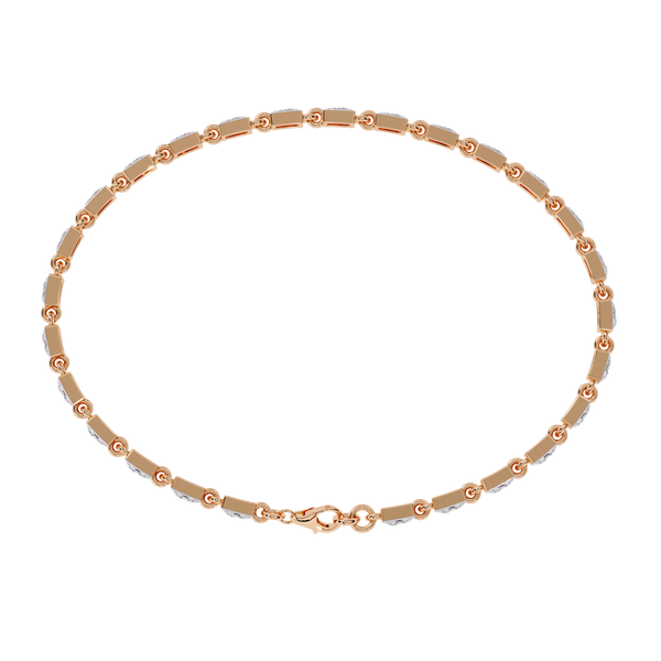 Sunburst Floral Circle Link Bracelet