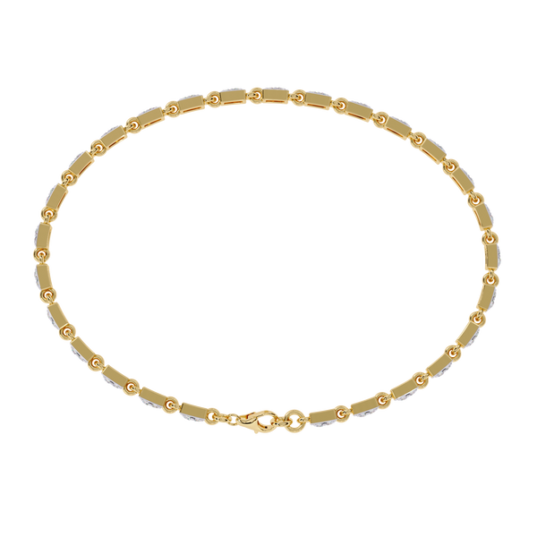 Sunburst Floral Circle Link Bracelet