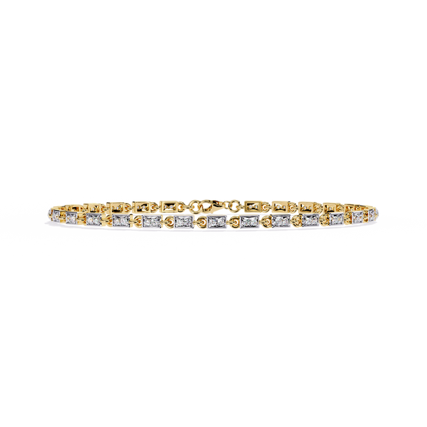 Sunburst Floral Circle Link Bracelet