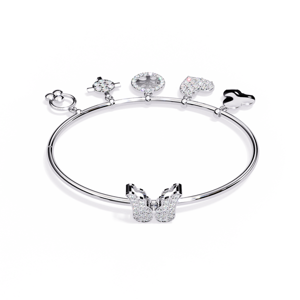 Filigree & Halo Diamond Chain Bracelet