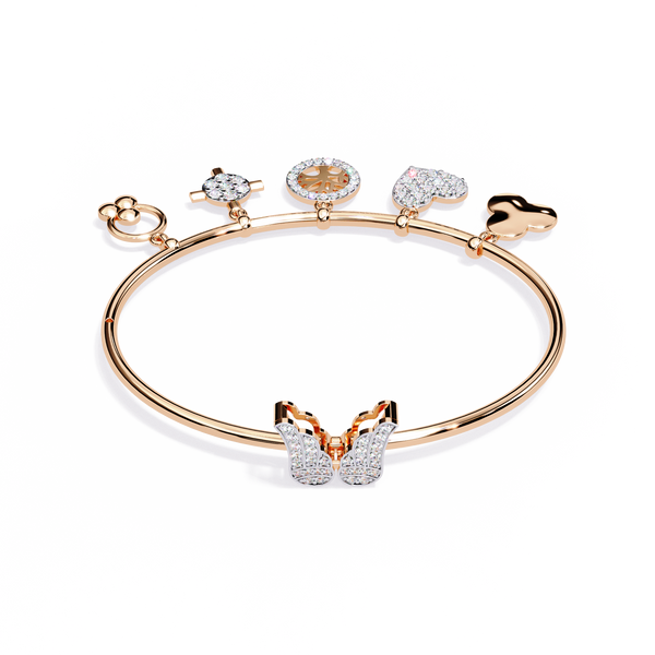 Filigree & Halo Diamond Chain Bracelet