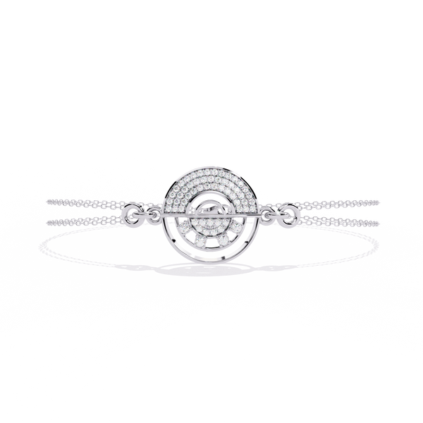 Orbital Sphere Diamond Two-Tone Bracelet