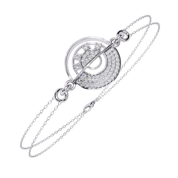 Orbital Sphere Diamond Two-Tone Bracelet