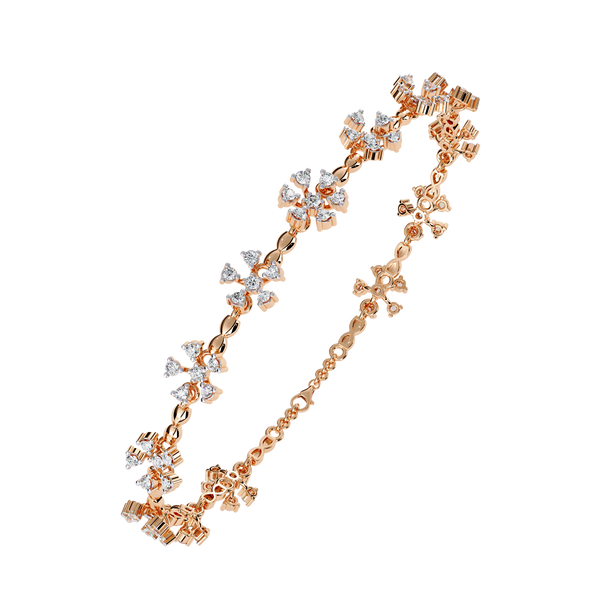 Scattered Bloom Diamond Chain Bracelet