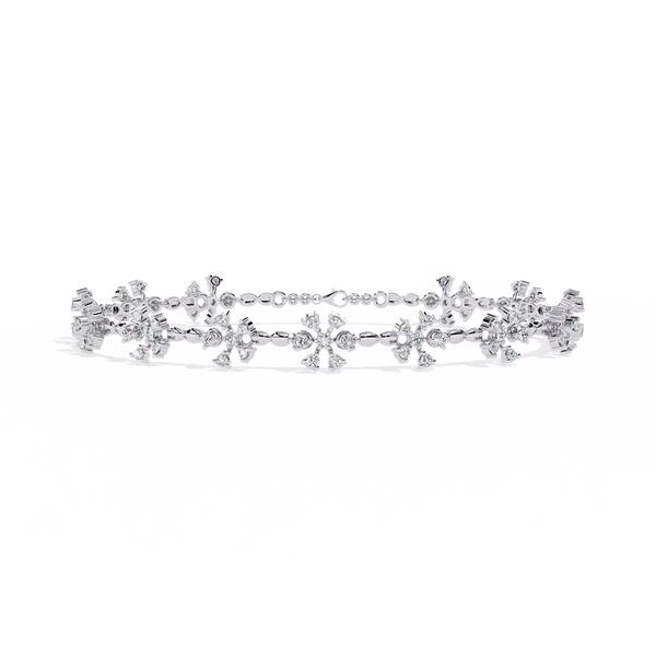 Scattered Bloom Diamond Chain Bracelet