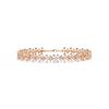 Rigid Petal Cluster Diamond Link Bracelet
