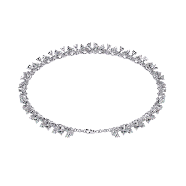 Rigid Petal Cluster Diamond Link Bracelet