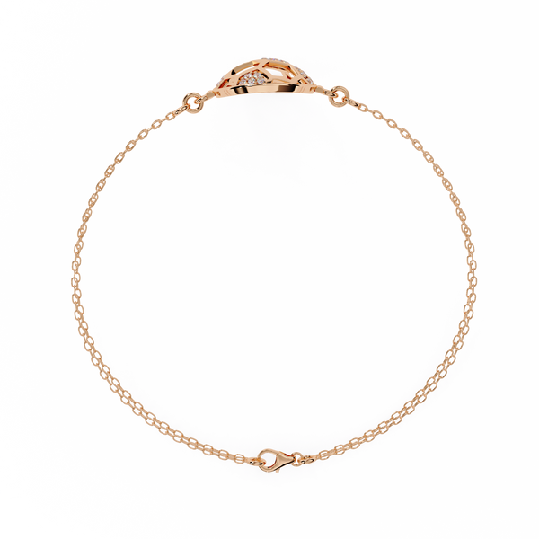 Diamond Soccer Ball Triple-Chain Bracelet