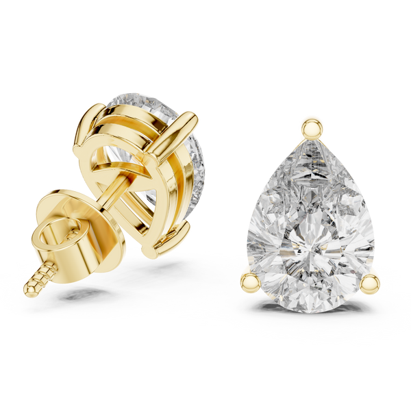 Pear Brilliant Diamond Solitaire Studs