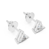 Modern Trillion Cut Diamond Studs
