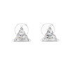 Modern Trillion Cut Diamond Studs