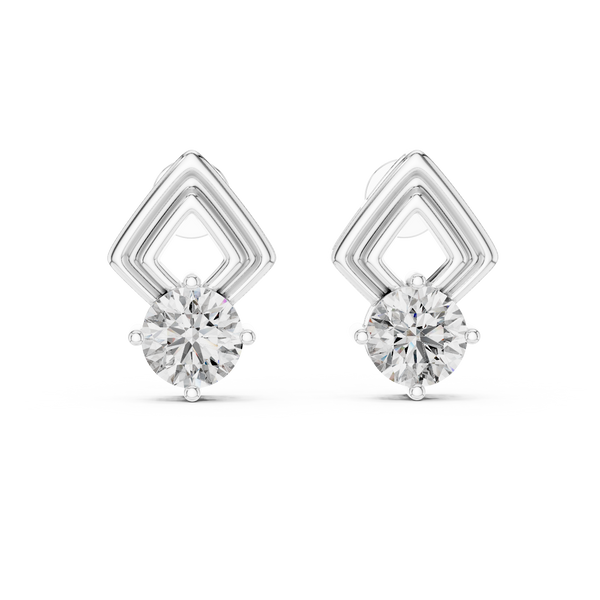Architectural Emerald Cut Diamond Solitaires
