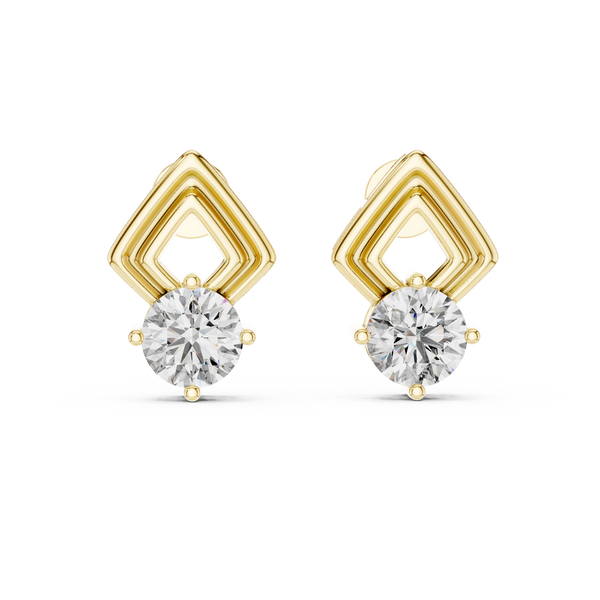 Architectural Emerald Cut Diamond Solitaires