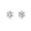 Geometric Cage Round Brilliant Studs