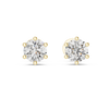 Geometric Cage Round Brilliant Studs