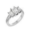 Evangeline Diamond Three Stone Ring