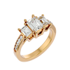 Evangeline Diamond Three Stone Ring