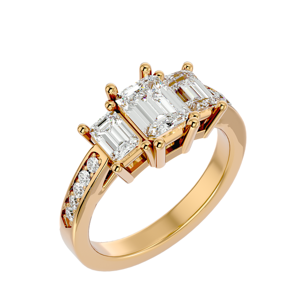Evangeline Diamond Three Stone Ring