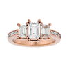 Evangeline Diamond Three Stone Ring