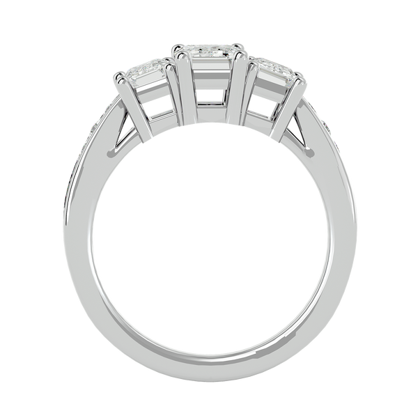 Evangeline Diamond Three Stone Ring