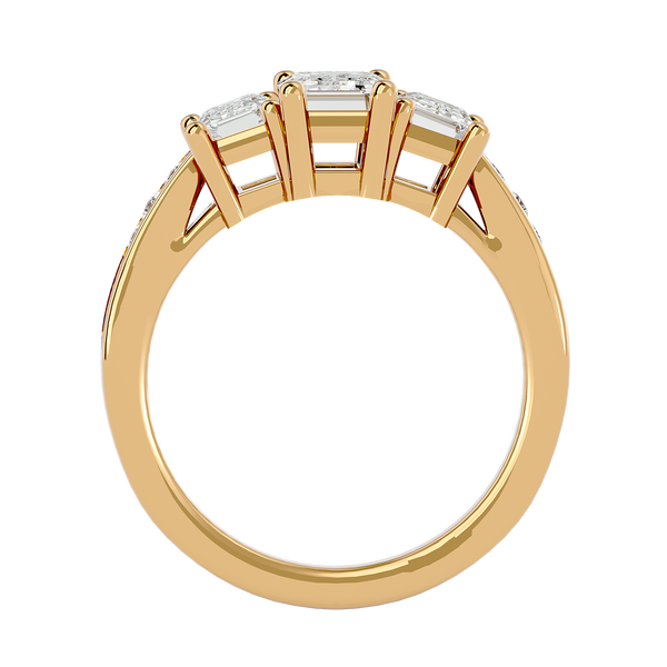 Evangeline Diamond Three Stone Ring