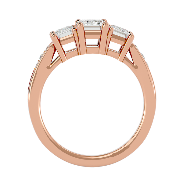 Evangeline Diamond Three Stone Ring