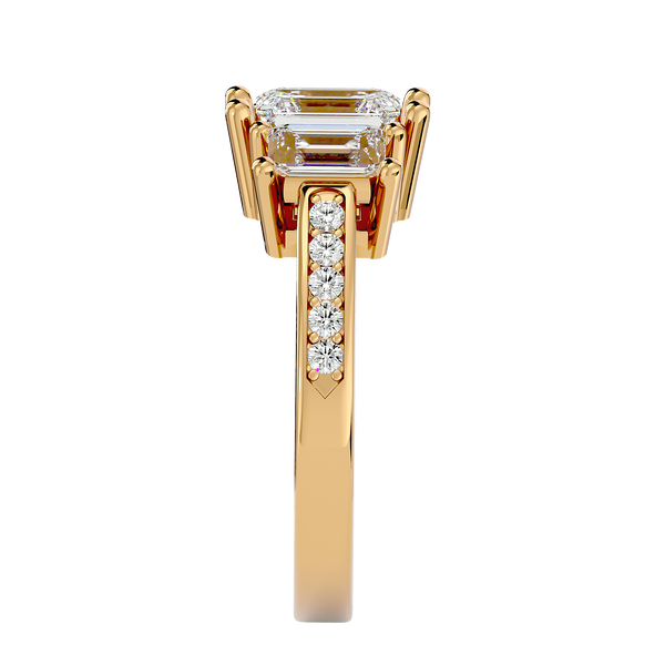 Evangeline Diamond Three Stone Ring