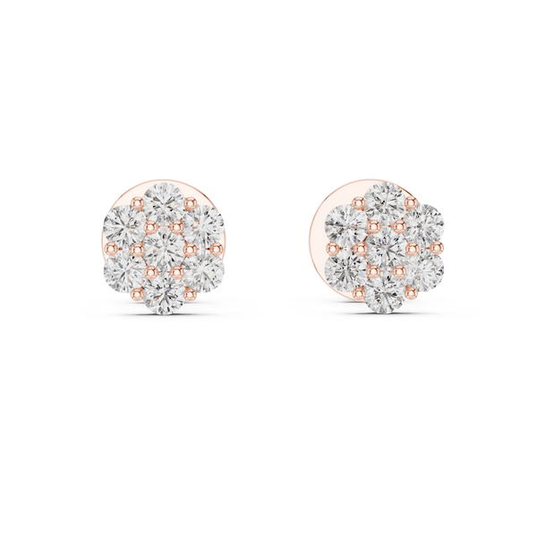 The 'Flora' Sculpted Solitaire Diamond Studs
