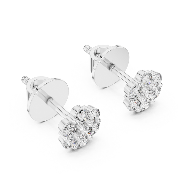 The 'Flora' Sculpted Solitaire Diamond Studs