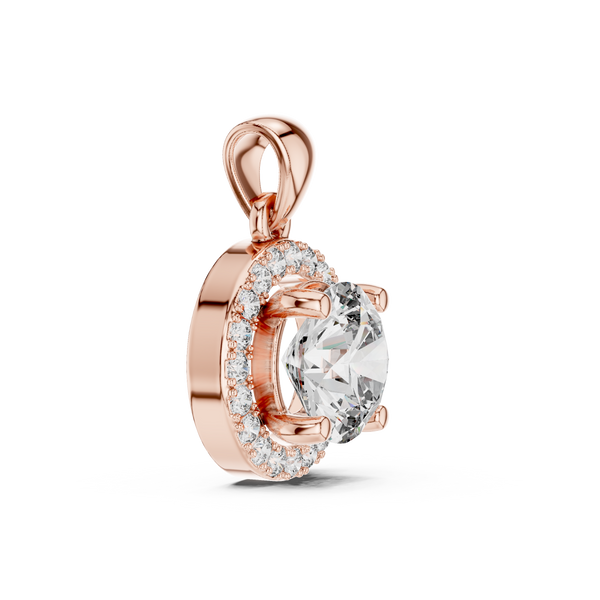 The 'Eclipse' Halo Diamond Pendant