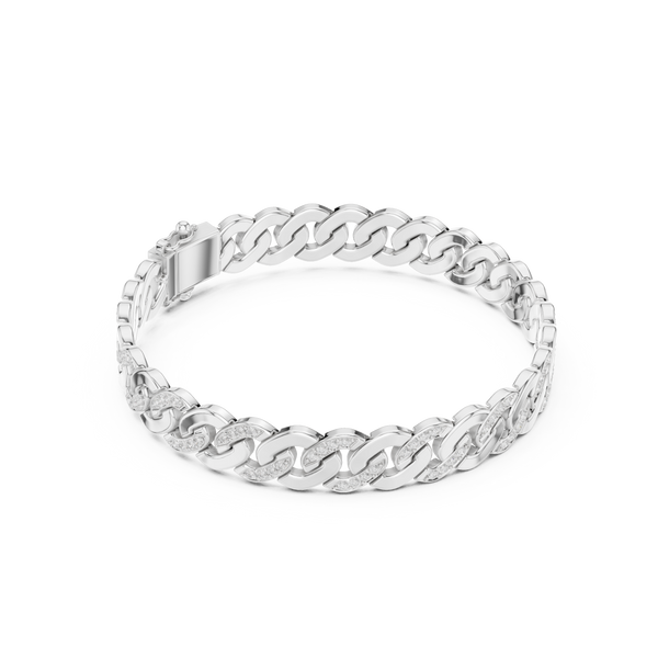 Iconic Cuban Link Pave Diamond Bracelet